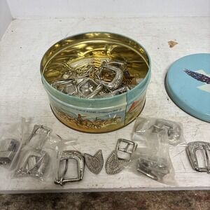 lot of western belt parts buckles, tips some new in package